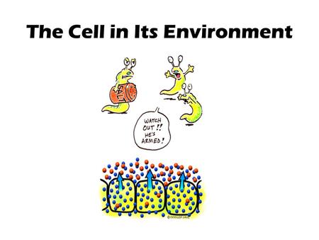 The Cell in Its Environment