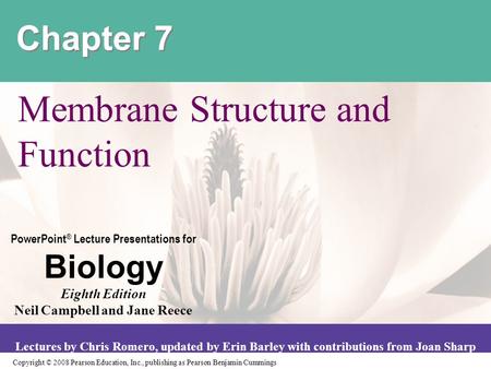 Membrane Structure and Function