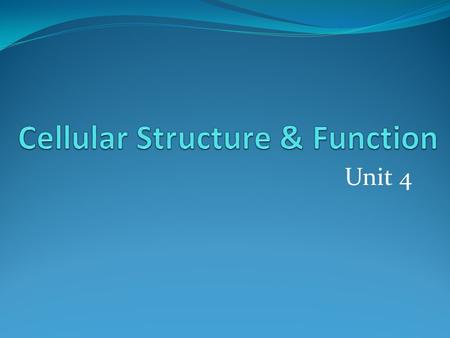 Unit 4. The Traditional Cell Theory (Thank you Mr. Microscope!) 1. All living things are made of one or more cells. 2. Cells are the basic units of structure.