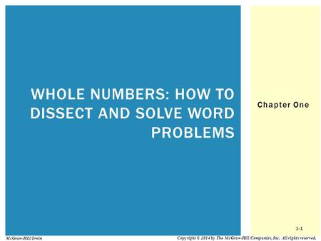 Whole numbers: How to Dissect and Solve word problems