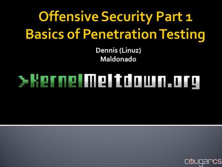 Offensive Security Part 1 Basics of Penetration Testing