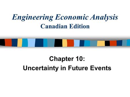 Engineering Economic Analysis Canadian Edition