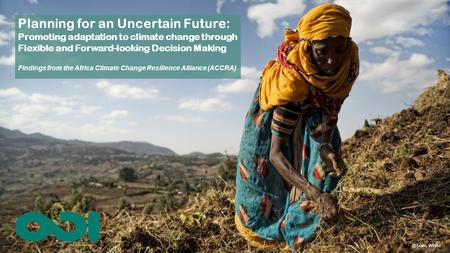 Planning for an Uncertain Future: Promoting adaptation to climate change through Flexible and Forward-looking Decision Making Findings from the Africa.