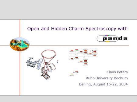 Open and Hidden Charm Spectroscopy with Klaus Peters Ruhr-University Bochum Beijing, August 16-22, 2004 D DD*DD* ψ(1 1 D 2 ) ψ(1 3 D 2 ) ψ(1 3 D 3 ) ψ(1.