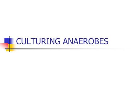 CULTURING ANAEROBES. Effects of Oxygen on Bacteria Obligate Aerobes—”strict aerobes”; oxygen required Facultative Anaerobes—both aerobic and anaerobic.