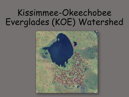 Kissimmee-Okeechobee Everglades (KOE) Watershed