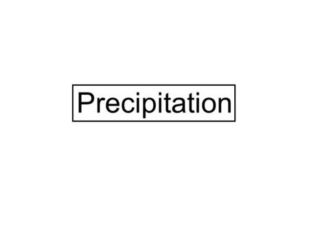 Precipitation.