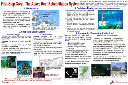 500 million people worldwide (8% of human population) depend directly on coral reefs for food and income The Philippines is part of the largest and most.