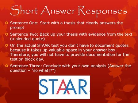 Short Answer Responses