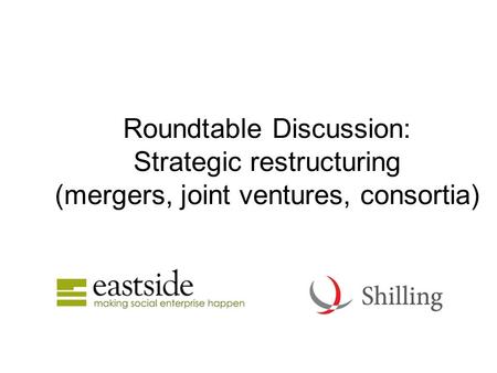 Roundtable Discussion: Strategic restructuring (mergers, joint ventures, consortia)