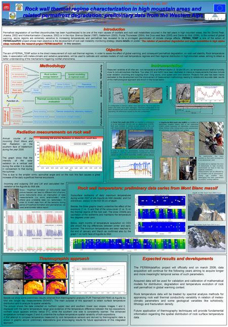 Rock wall thermal regime characterization in high mountain areas and related permafrost degradation: preliminary data from the Western Alps Introduction.