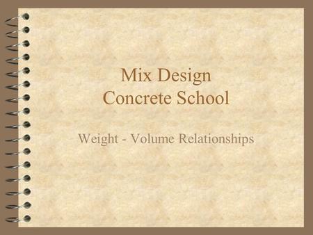 Mix Design Concrete School