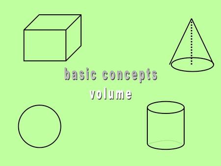 The dimensions of a rectangular box are 4 4 2 x 2 3 x 3 To find the VOLUME of the box, you must find how many 1 x 1 x 1 cubes will fill the box.