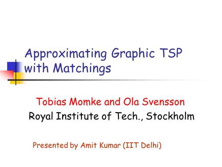 Approximating Graphic TSP with Matchings