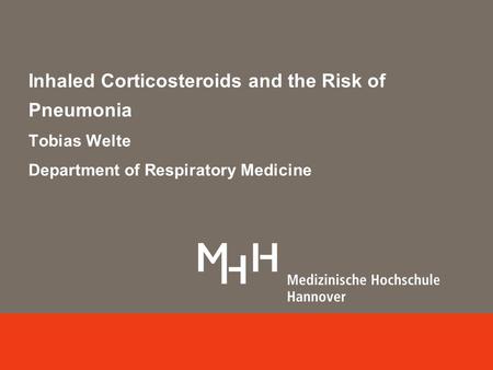 ICS in COPD – A Risk Factor for CAP? Rate of pneumonia in ICS Studies