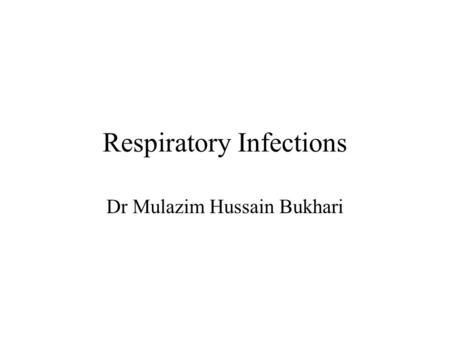 Respiratory Infections