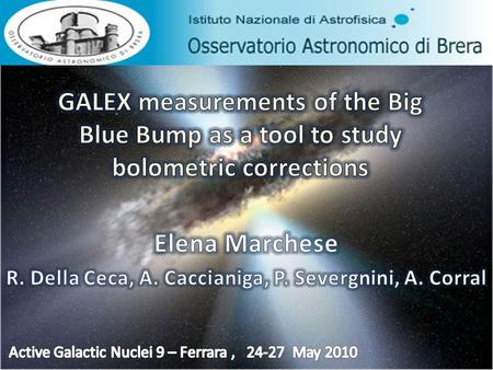  Study the spectral energy distribution (SED) of type 1 AGN in the optical, Near and Far-UV and X-ray energy bands.  Constrain the luminosity of the.