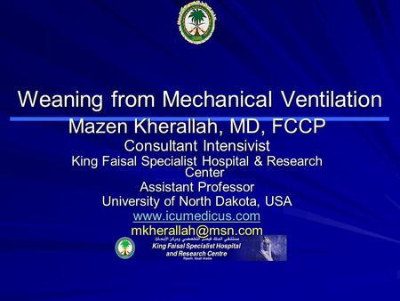 Weaning from Mechanical Ventilation