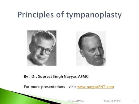 Principles of tympanoplasty