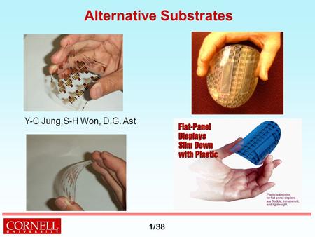 1/38 Alternative Substrates Y-C Jung,S-H Won, D.G. Ast.