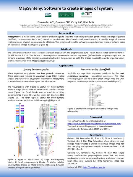 MapSynteny: Software to create images of synteny 1 Sugarbeet and Bean Research Unit, Agricultural Research Service, United States Department of Agriculture,