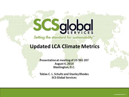 Updated LCA Climate Metrics