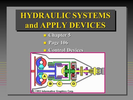 HYDRAULIC SYSTEMS and APPLY DEVICES