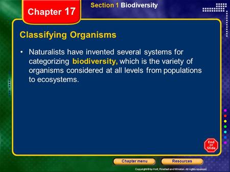 Classifying Organisms