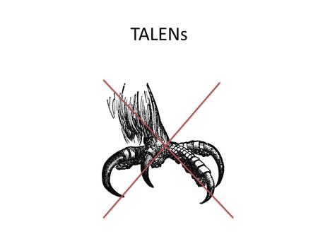 TALENs. Transcription activator-like effectors (TALEs) are produced by plant pathogenic bacteria in the genus Xanthomonas Target host cells via type III.