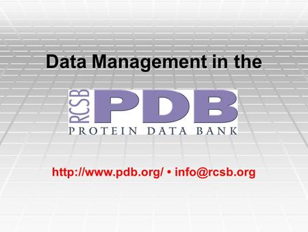 Data Management in the