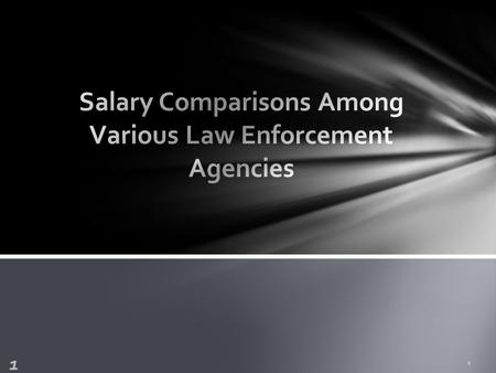 1 1.  The Federal Law Enforcement Agency o there are over 65 federal agencies and 27 inspector general that employ full time personnel.  The State and.