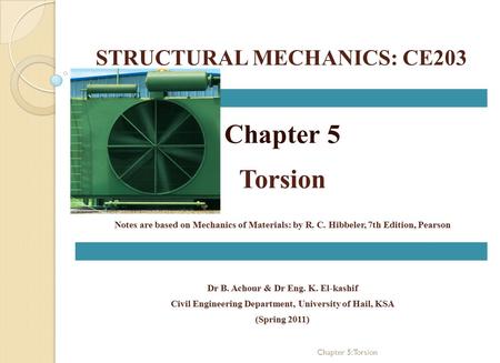 STRUCTURAL MECHANICS: CE203