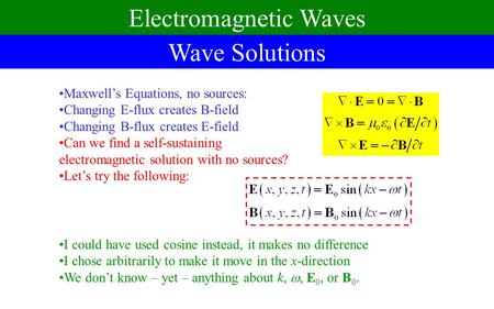 Electromagnetic Waves