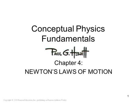 Conceptual Physics Fundamentals