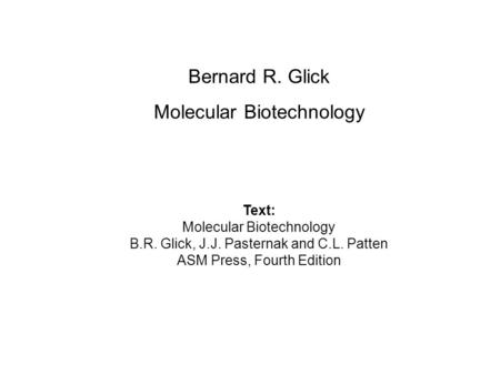 Molecular Biotechnology