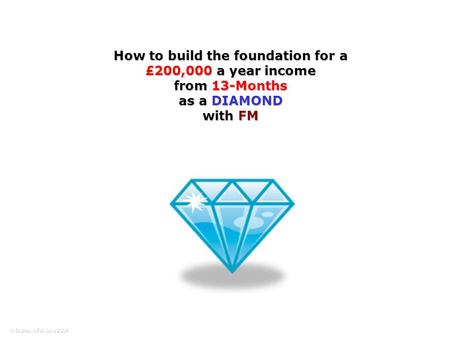 How to build the foundation for a £200,000 a year income from 13-Months as a DIAMOND with FM.