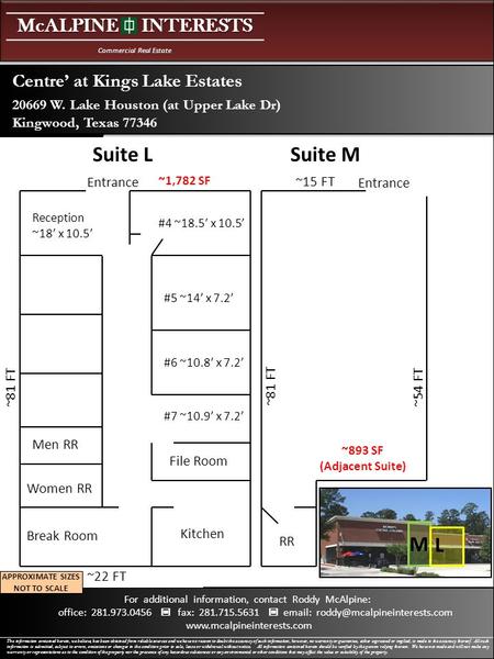 McALPINE INTERESTS Commercial Real Estate For additional information, contact Roddy McAlpine: office: 281.973.0456 fax: 281.715.5631