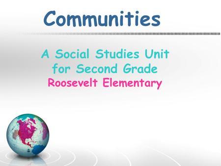 A Social Studies Unit for Second Grade