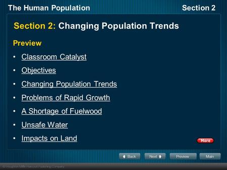 Section 2: Changing Population Trends