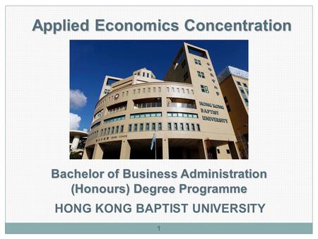 Applied Economics Concentration