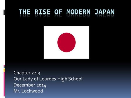 Chapter 22-3 Our Lady of Lourdes High School December 2014 Mr. Lockwood.