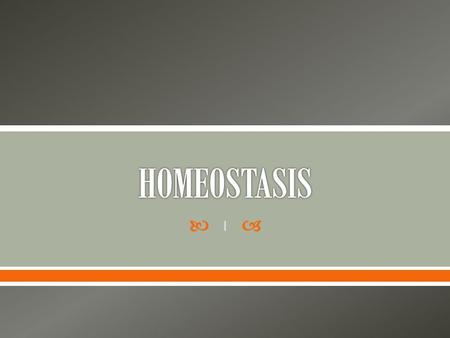 HOMEOSTASIS.