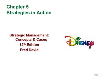 Chapter 5 Strategies in Action