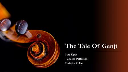 The Tale Of Genji Cory Kiper Rebecca Patterson Christina Pollan.