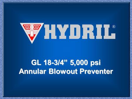 GL 18-3/4” 5,000 psi Annular Blowout Preventer