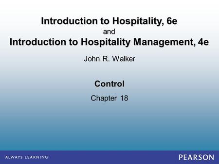 Introduction to Hospitality, 6e