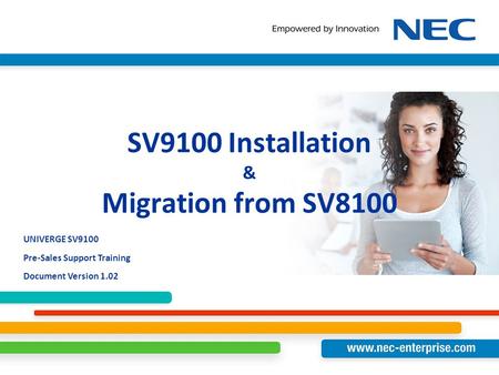 SV9100 Installation & Migration from SV8100