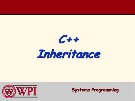 C++ Inheritance Systems Programming.