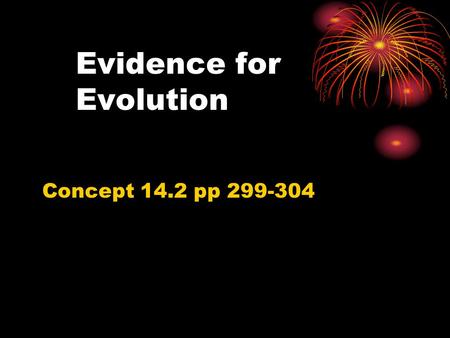 Evidence for Evolution