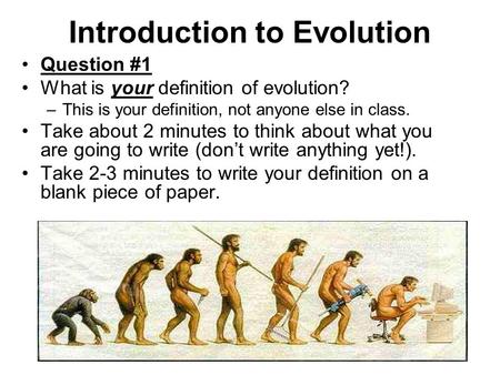 Introduction to Evolution